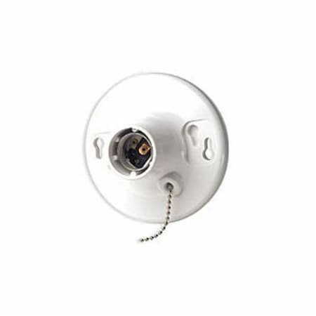 Leviton LAMP SOCKETS 600W 250V OUTLET BOX MNT LPHLDR W SCREWS 8827-CW4